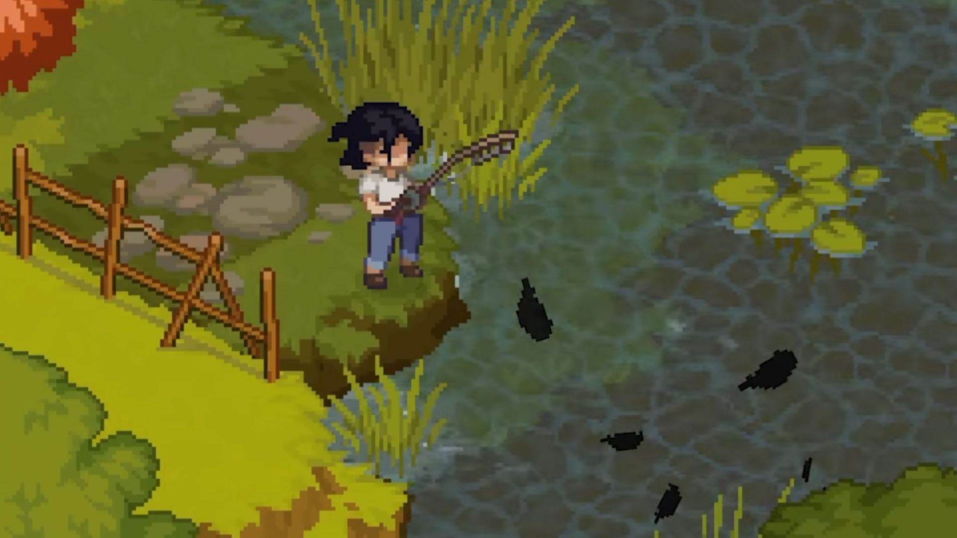 Grave Seasons - Main character fishing