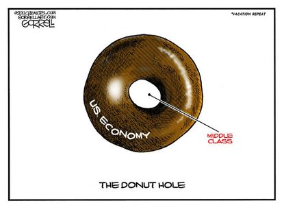 Political cartoon economy middle class