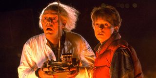 Christopher Lloyd and Michael J. Fox in Back to the Future