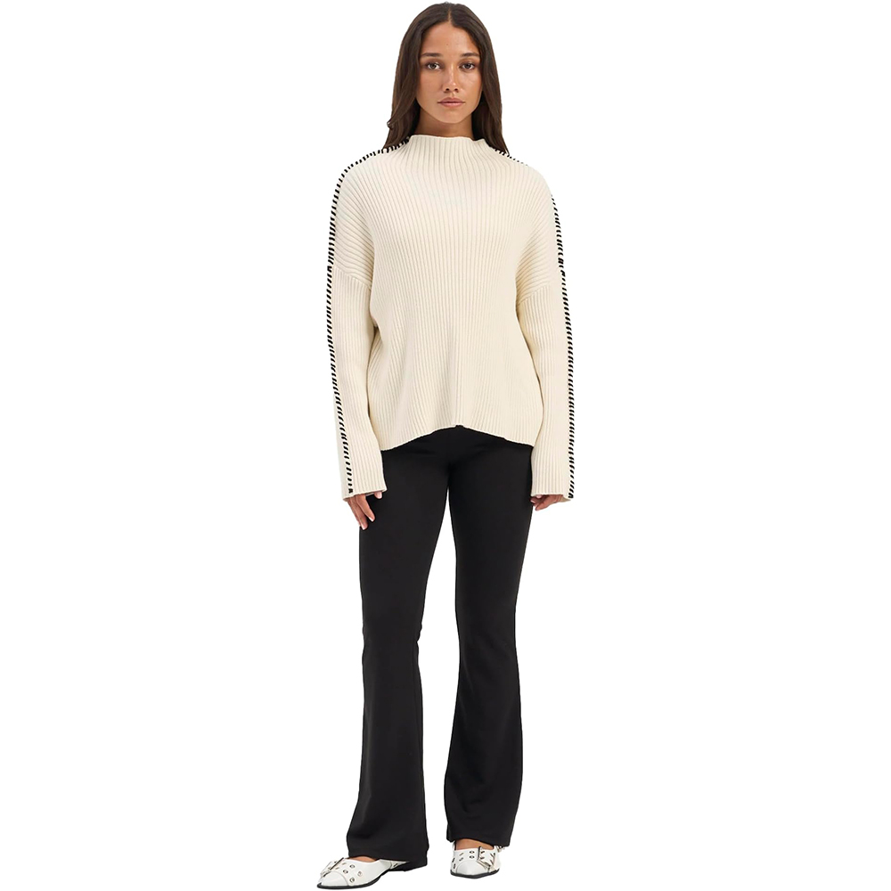 Only flare pants on model