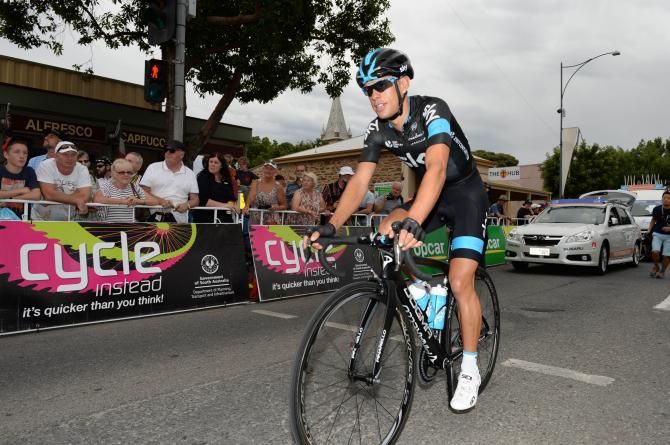 Richie Porte (Team Sky) rolls to the start line