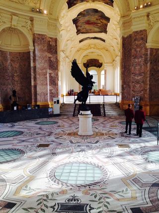 Interior of Paris' enormous Grand Palais