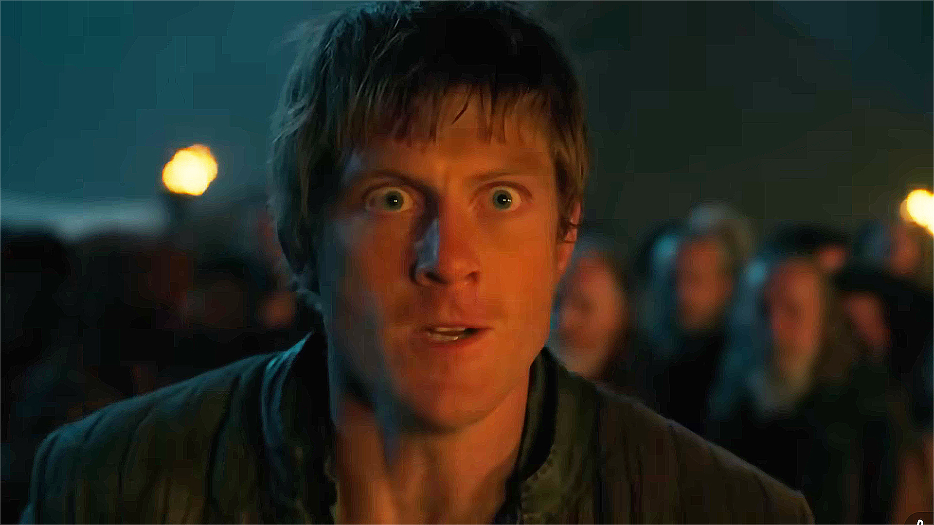 Dunk looking annoyed and wide-eyed in A Knight of the Seven Kingdoms episode 3