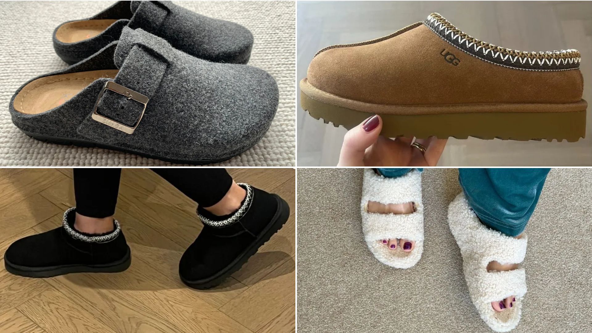 Tamara Kelly, Caroline Parr, Molly Smith wearing some of the best slippers for women
