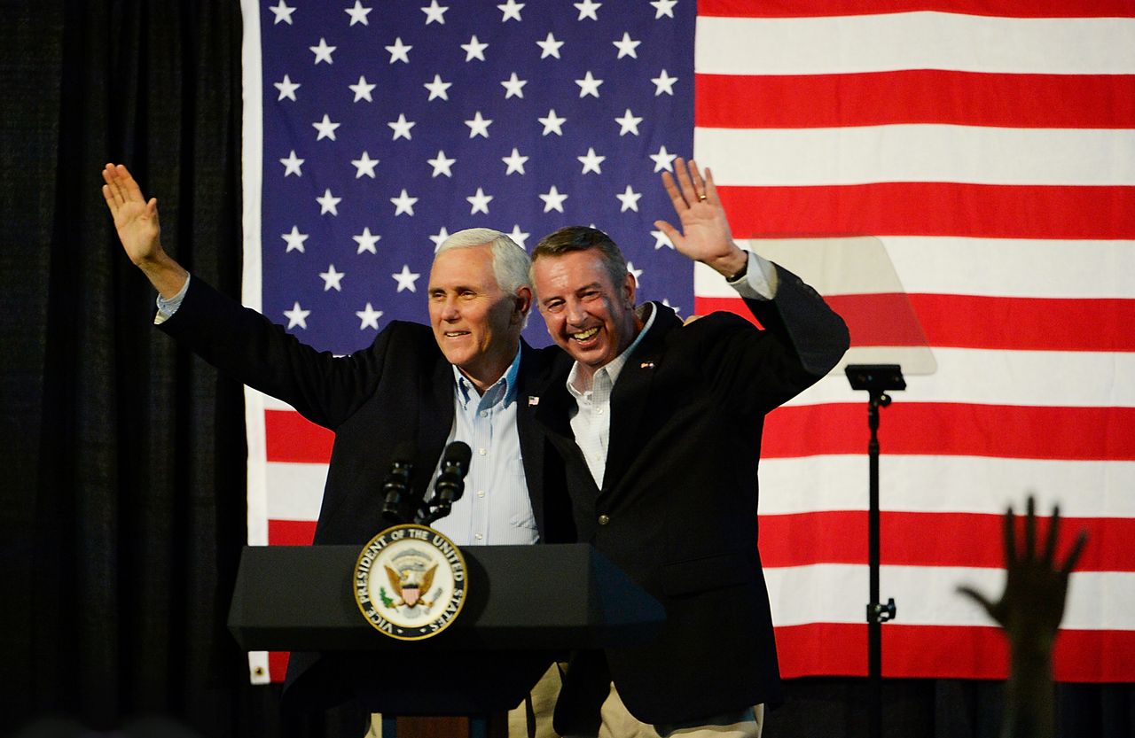 Vice President Pence and Virginia&amp;#039;s Republican gubernatorial candidate Ed Gillespie.