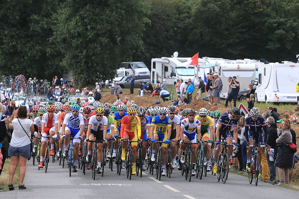 The peloton in action during the European championships