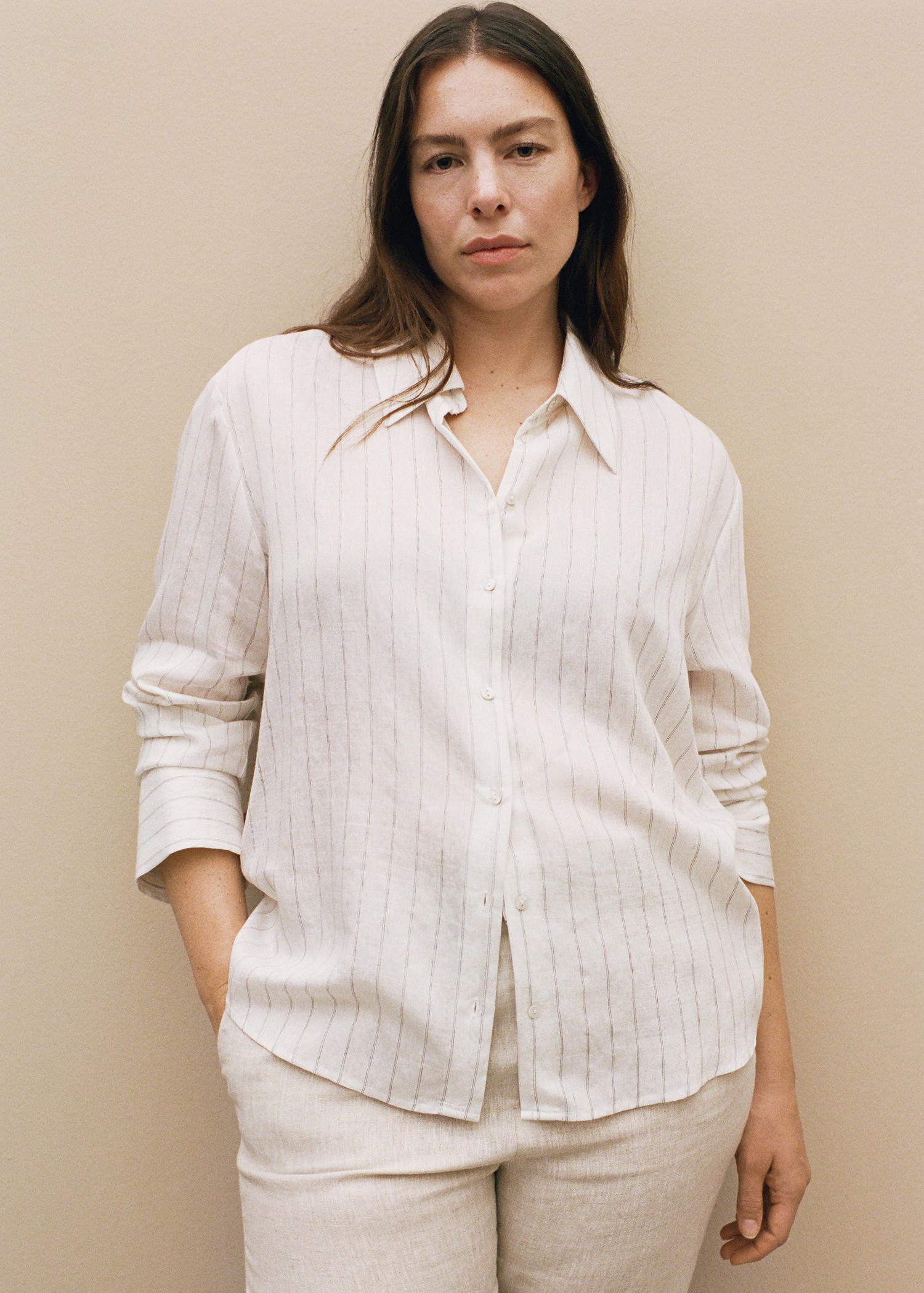 MANGO, Stripe-Print Shirt - Women | Mango United Kingdom