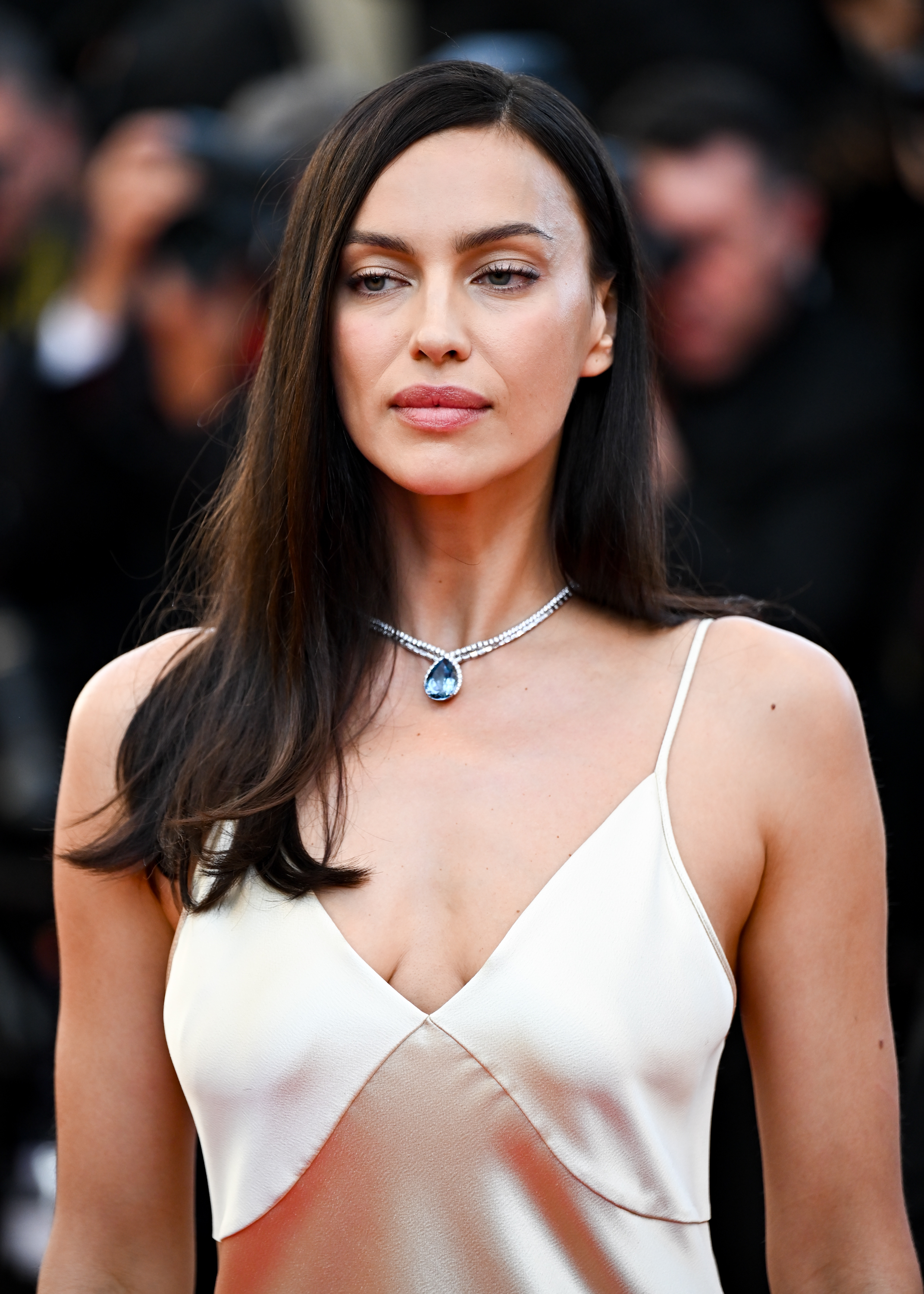 a red carpet photo of irina shayk during cannes film festival