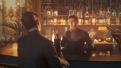 James Bond in 007 First Light chats with a bartender