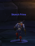 Players running around in WoW: Forever with some suspect, silly names.