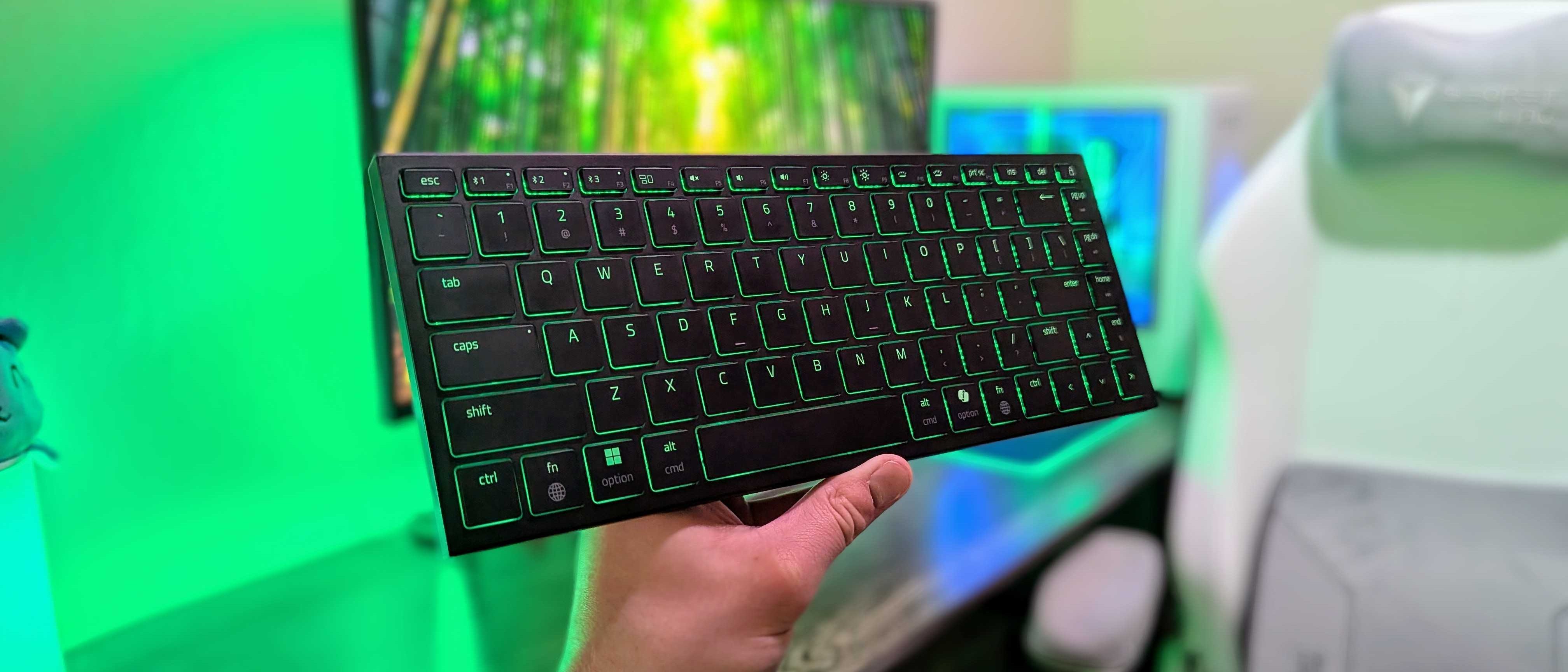 Image of the Razer Joro wireless gaming keyboard.