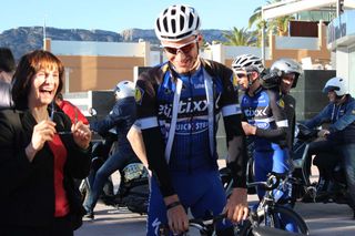 Marcel Kittel chats before starting his ride