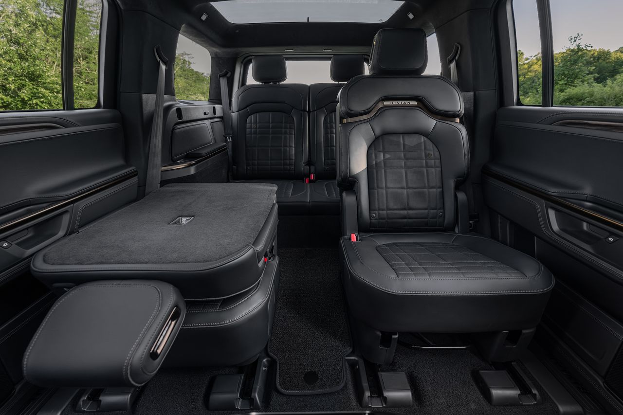 The new second row seating in the Rivian R1S