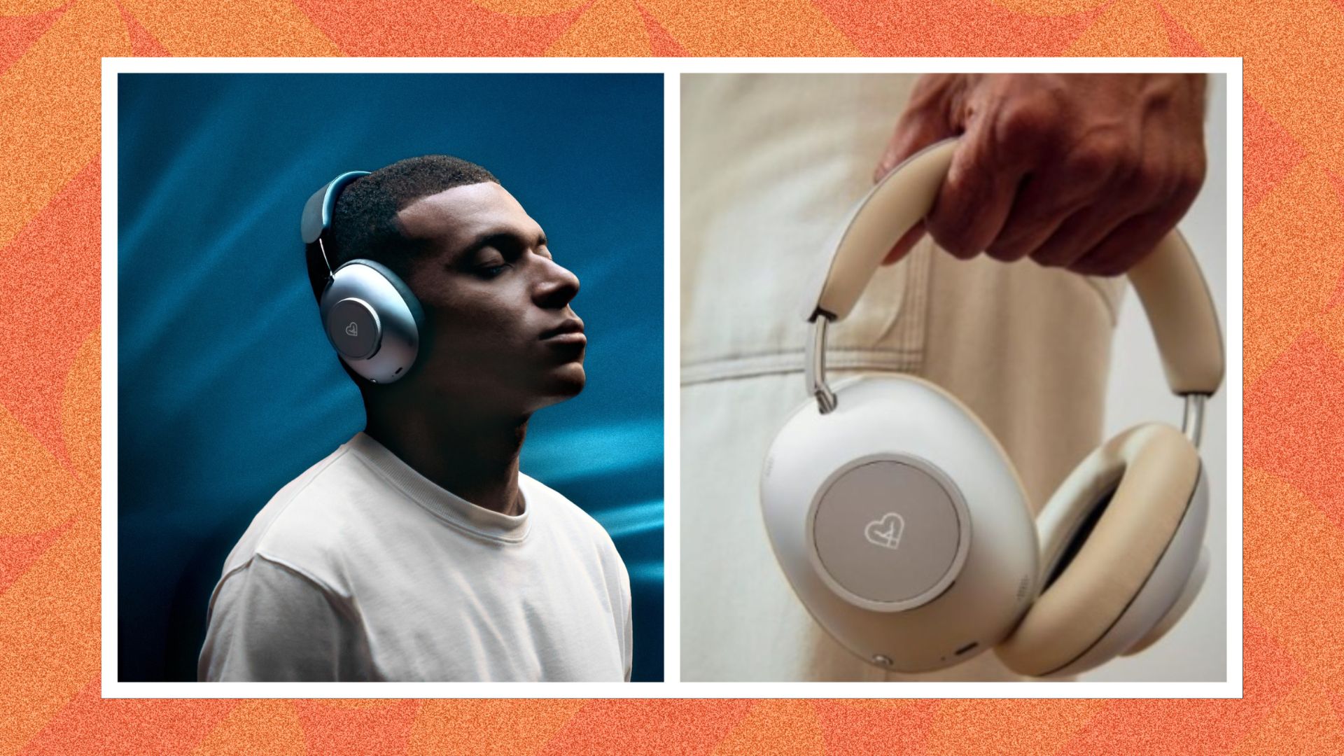 Loewe Leo headphones being worn by Kylian Mbappe 