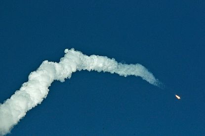 The SpaceX Falcon 9 rocket launch on Thursday.