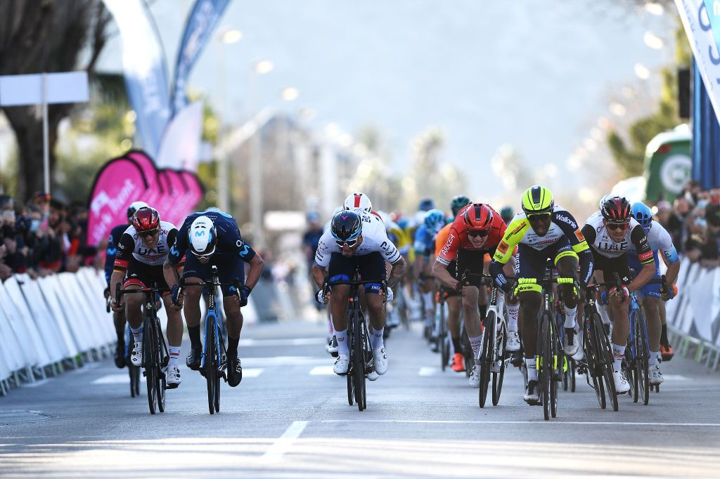 Biniam Girmay (Intermarch&eacute;-Wanty-Gobert) kicks-off his sprint