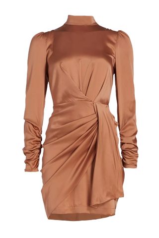 Draped Silk Minidress