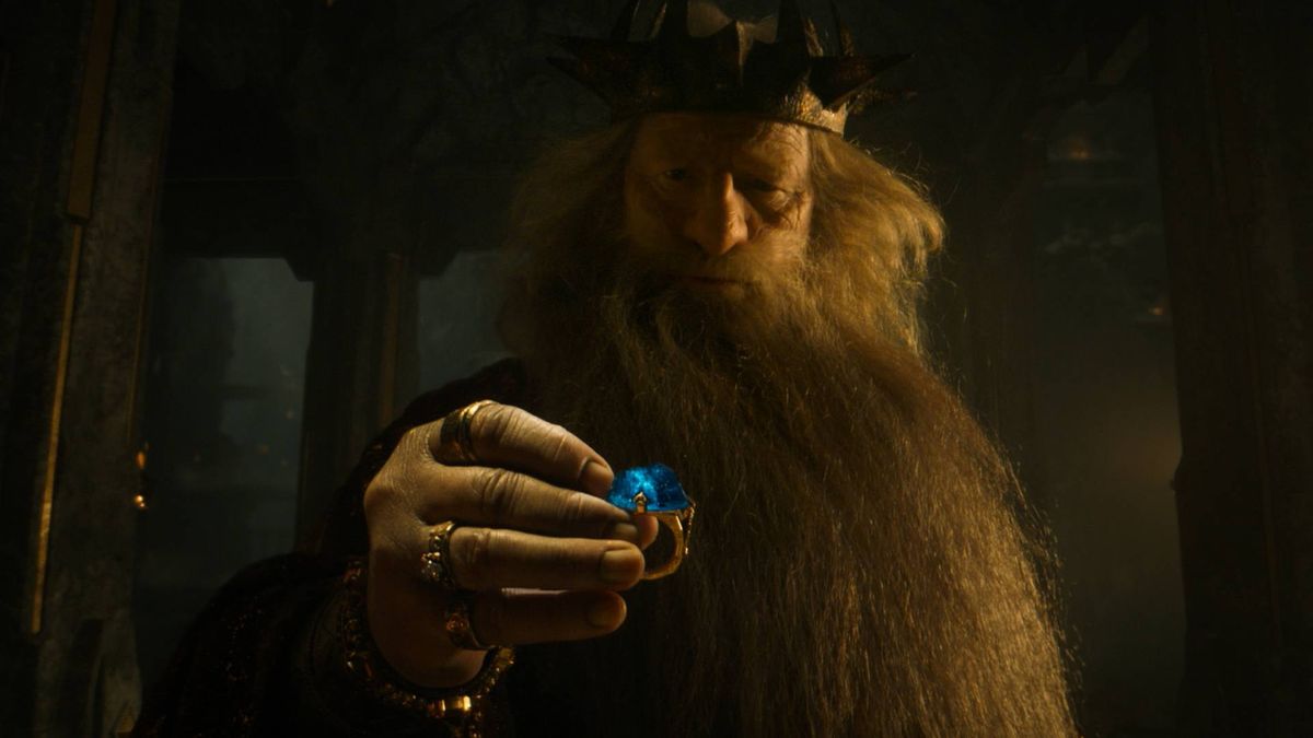 Durin with a ring in The Rings of Power season 2 trailer (2024).