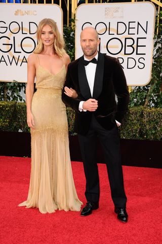 Rosie Huntington-Whiteley & Jason Statham at the Golden Globes 2016