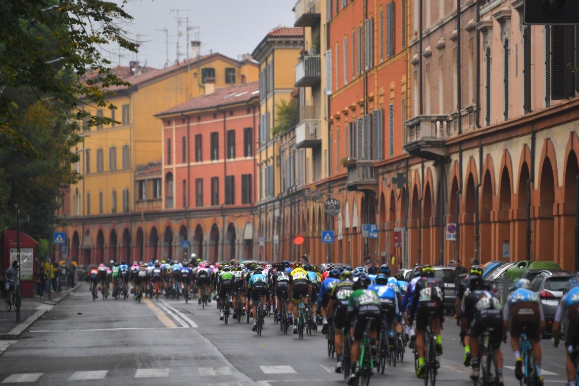 A classic shot of the Giro dell'Emilia in Bologna