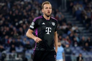 Harry Kane of FC Bayern München looks dejected during the UEFA Champions League 2023/24 round of 16 first leg match between SS Lazio and FC Bayern München at Stadio Olimpico on February 14, 2024 in Rome, Italy. (Photo by Matteo Ciambelli/DeFodi Images via Getty Images)