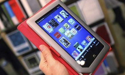 The new Nook Tablet debuts at a New York Barnes & Noble store