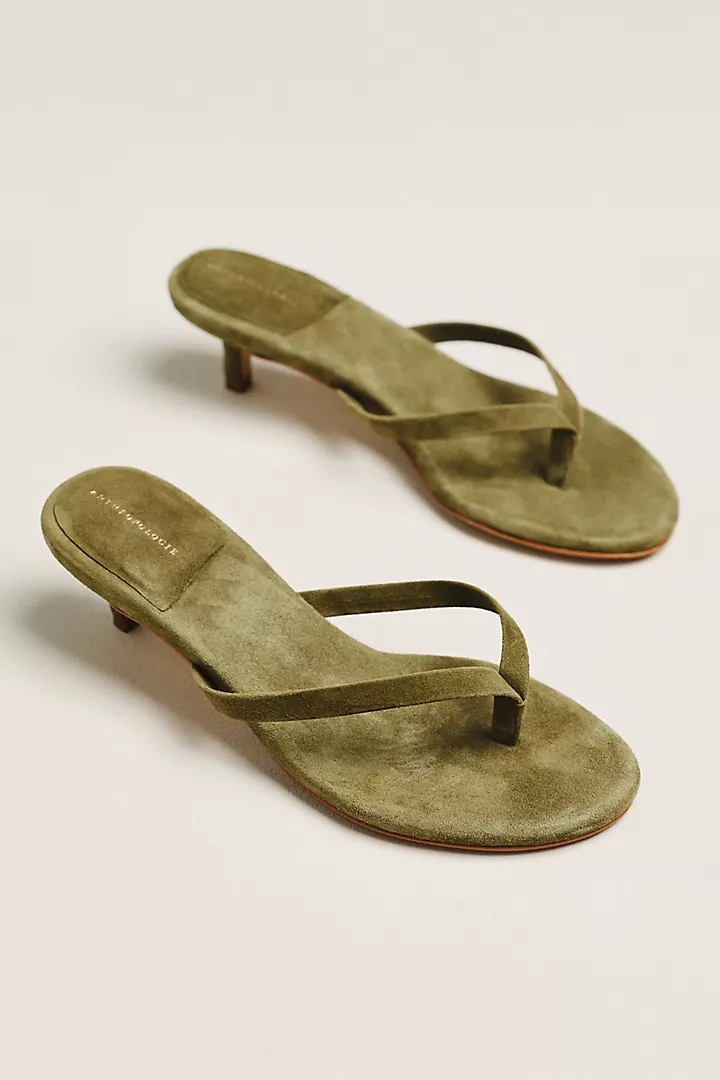 By Anthropologie Thong Kitten Heels