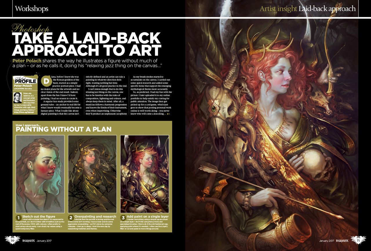 Sometimes it's good to start a painting without a plan, as Peter Polach shows.