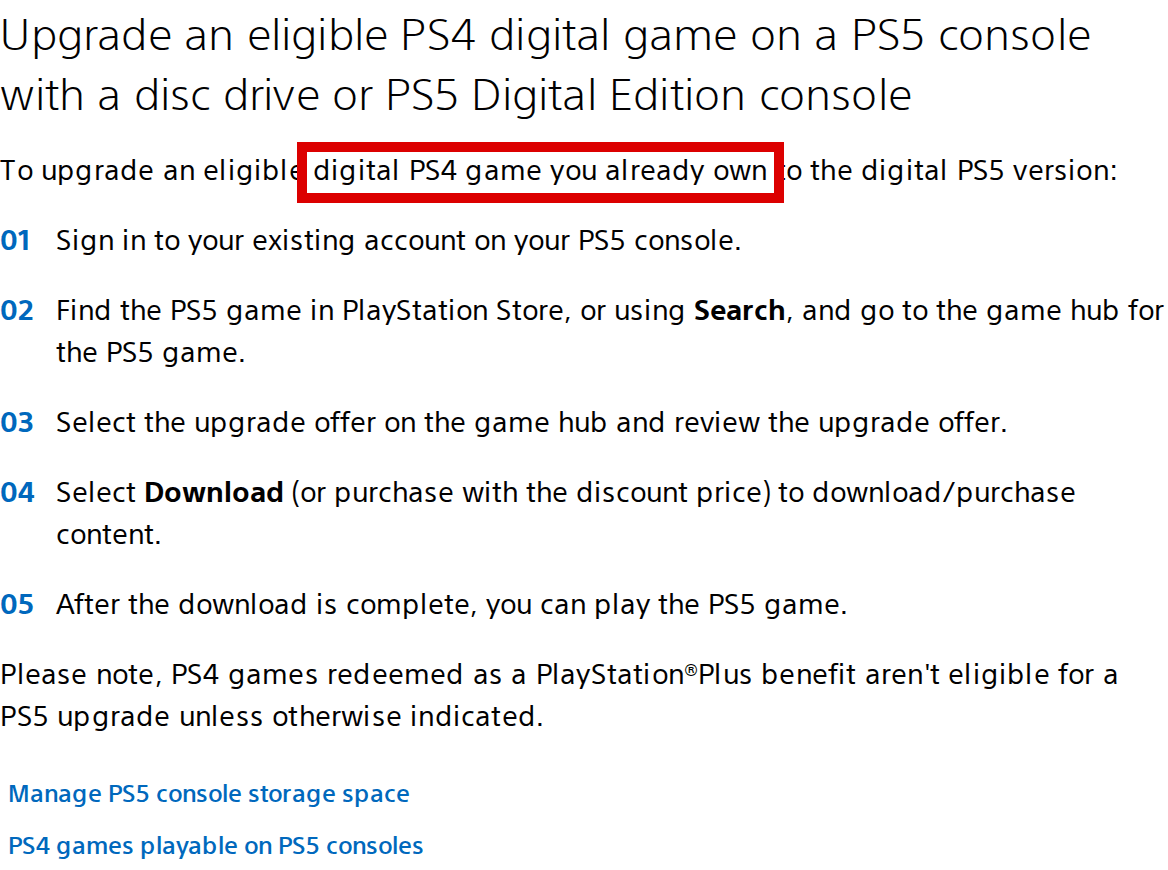 A screenshot of a Sony website showing the language 
