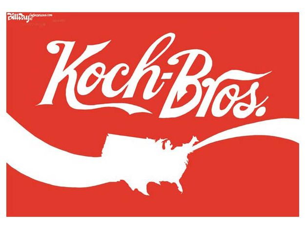 Political cartoon Koch Brothers