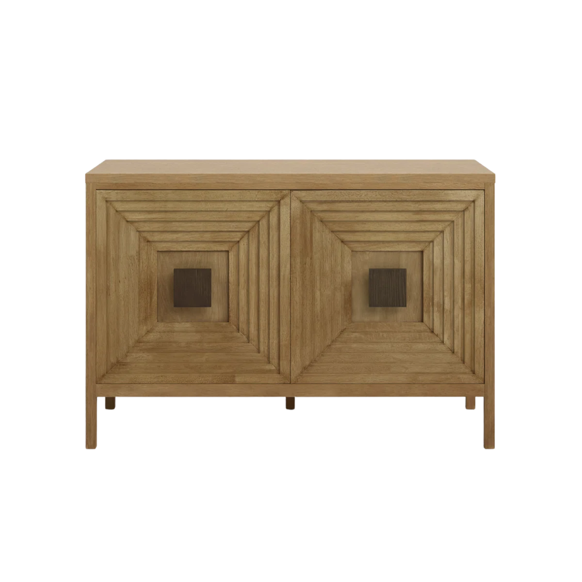 a wood entryway cabinet