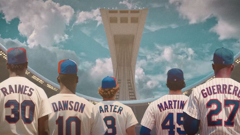 A screenshot of an animated moment of former players in Who Killed The Montreal Expos?