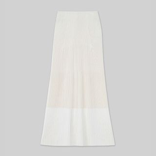 LaFayette148 Responsible Matte Crepe Sunburst Ribbed Skirt