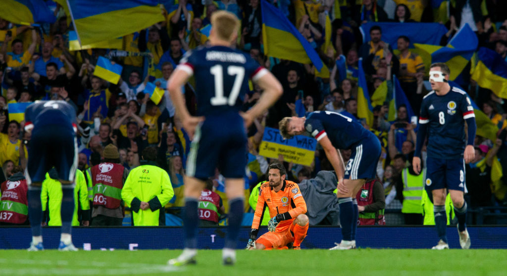 Scotland lost to Ukraine in a World Cup qualifying play-off semi final in 2022