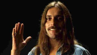 Status Quo drummer John Coglan posing for a photograph in 1979