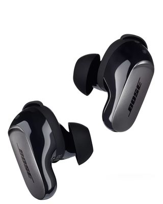 Bose QuietComfort Ultra earbuds in black render.