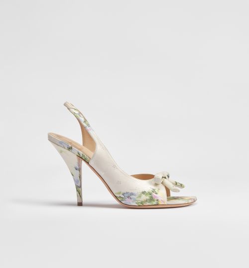 Dior Bow Heeled Slingback Sandal