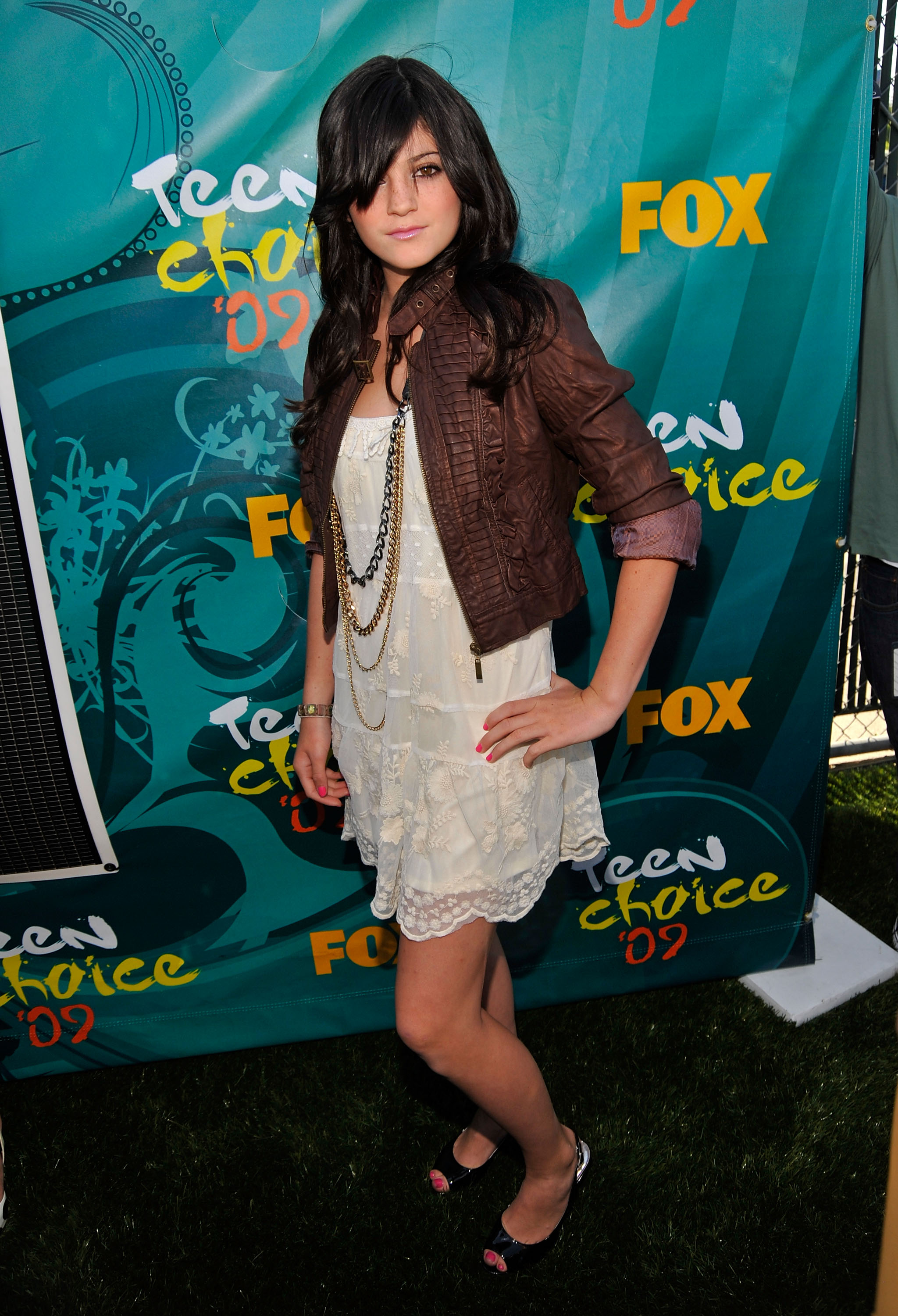 Kylie Jenner on a red carpet in 2009.