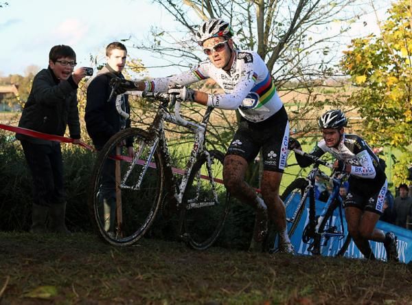 BKCP-Powerplus teammates Niels Albert and Marcel Meisen at the head of the race
