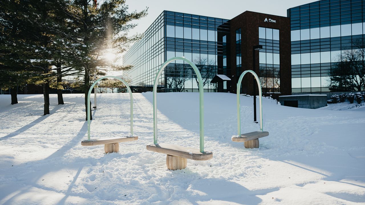 three benches with arches over them by Daily Tous les Jours