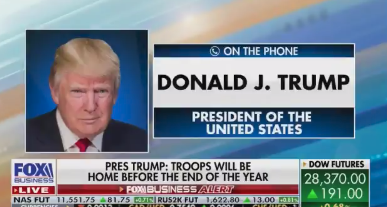 President Trump on Fox Business.