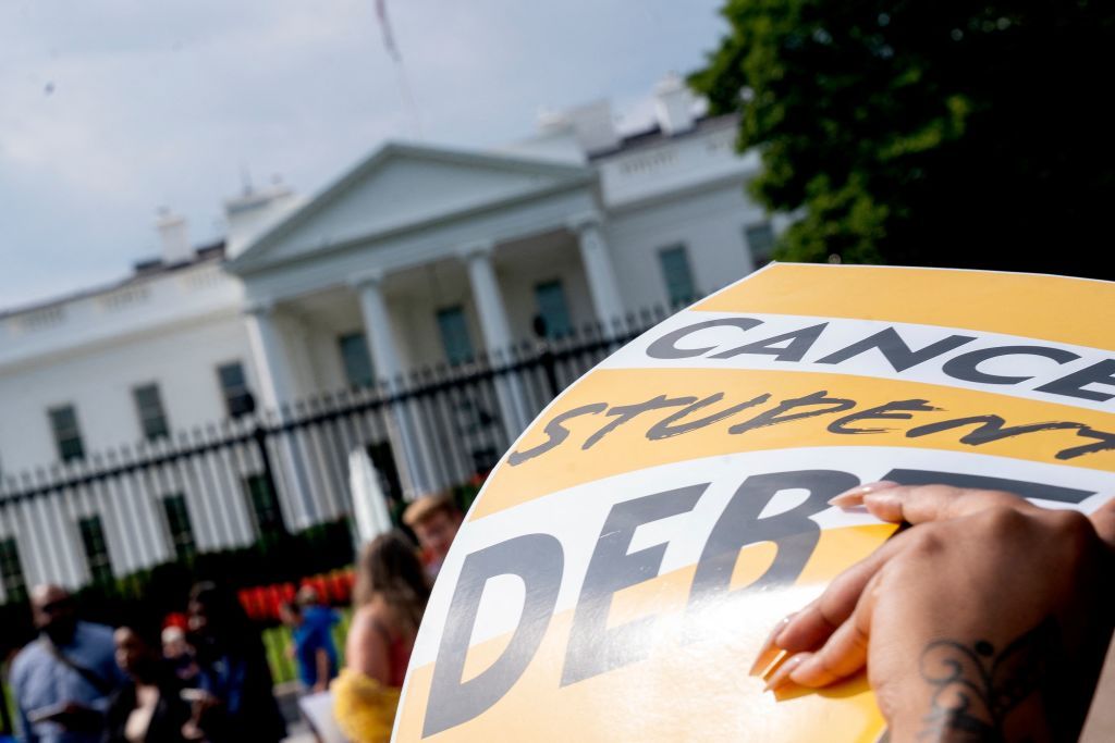 student debt protest poster