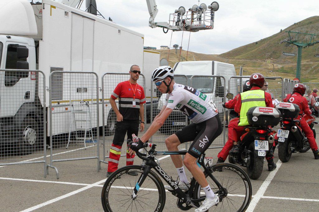 Chris Froome (Team Sky) after finishing the stage