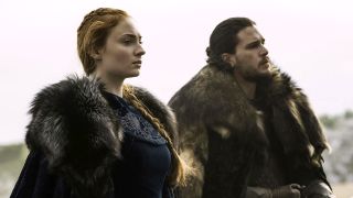 Sophie Turner and Kit Harington in Game of Thrones