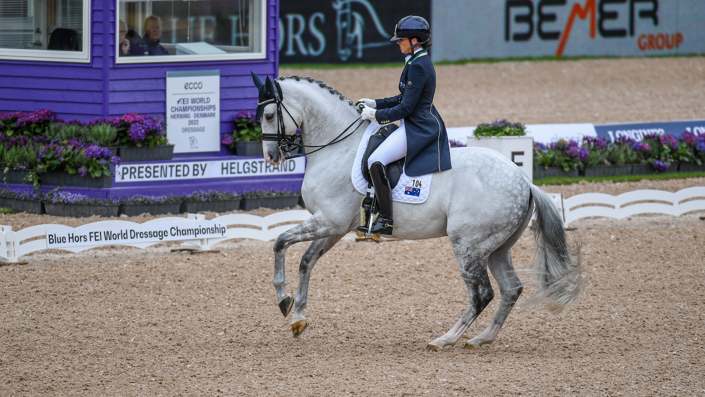 World Dressage Championships elimination: Lyndal Oatley and Eros