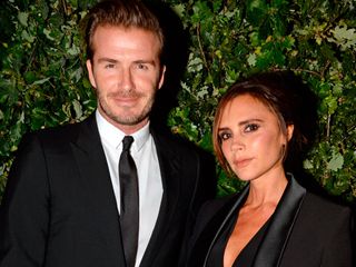 Victoria Beckham and David Beckham at the British Fashion Council party