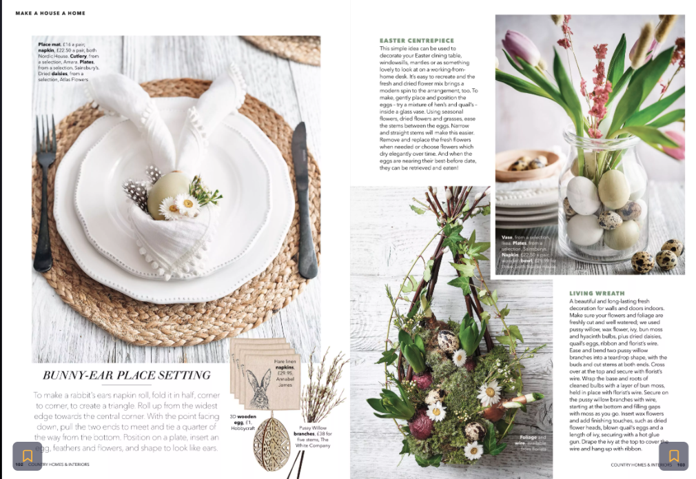 Country Homes & Interiors April 2021 issue pages