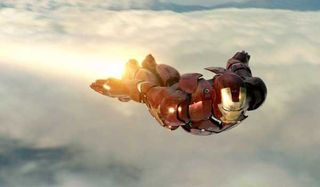 Iron Man flying in Iron Man 2008