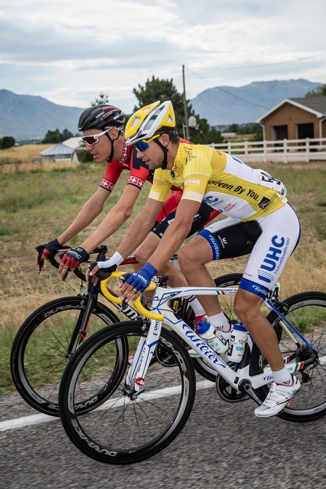Kiel Reijnen (UnitedHealthcare) has a morning chat with Michael Schar (BMC).