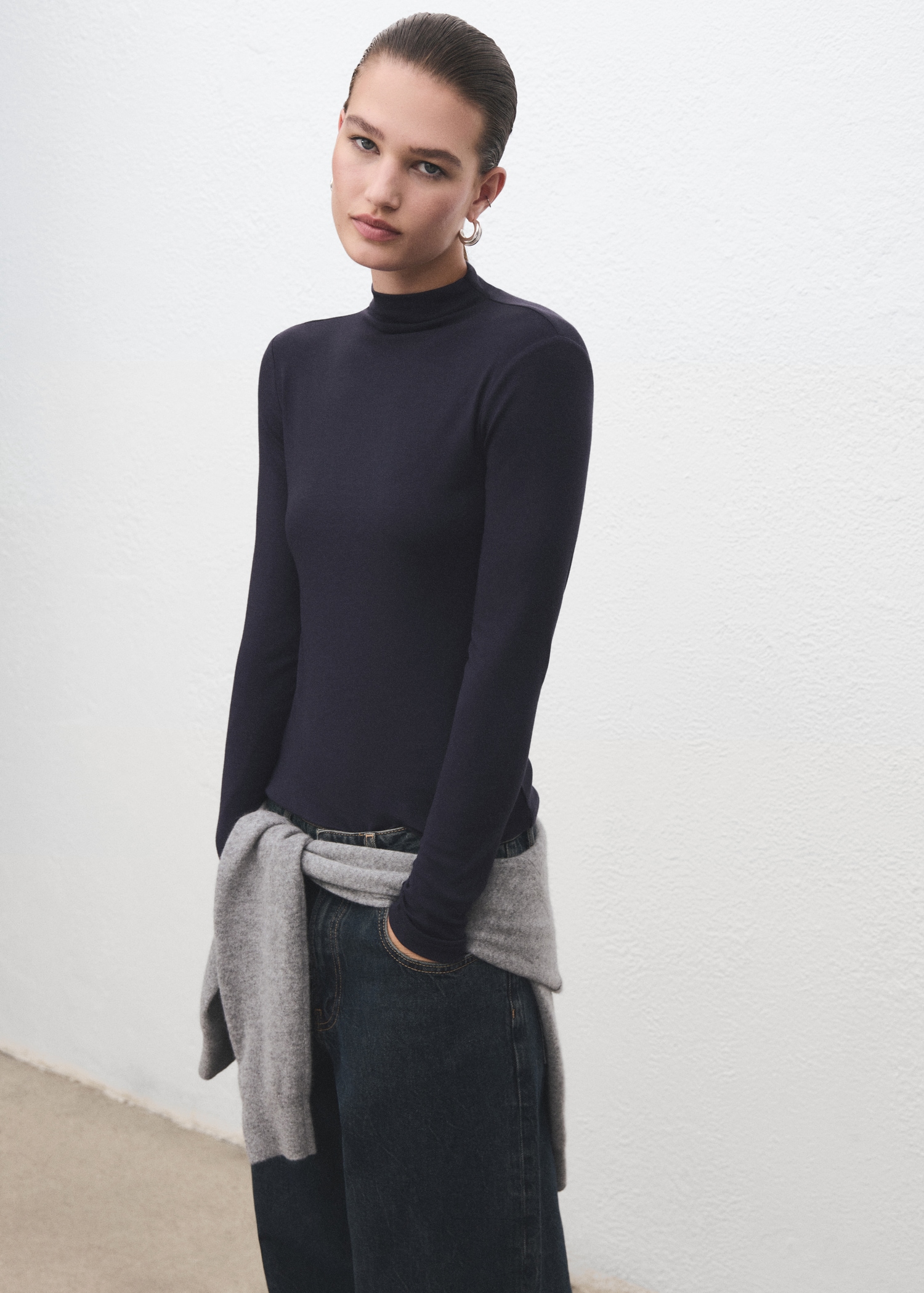 Turtleneck T-Shirt - Women | Mango United Kingdom